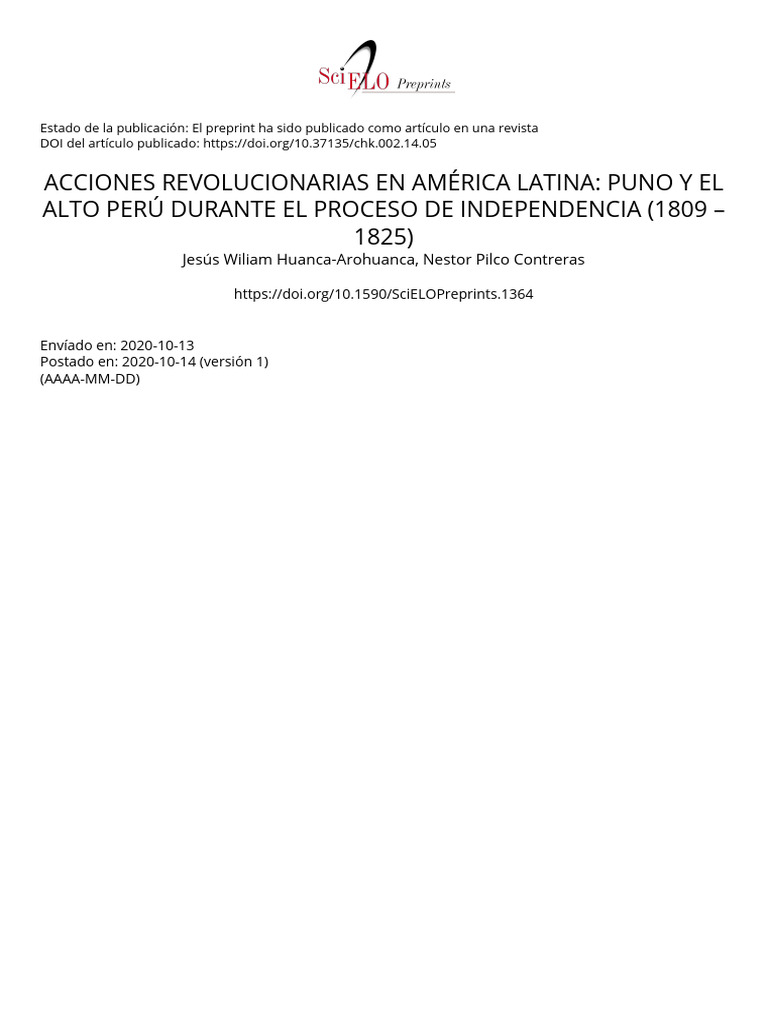 Revolutionary+Actions+in+Latin+America +Puno+and+Alto+Peru+During+the ...