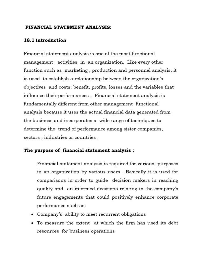 Financial Statement Analysis Overview | PDF | Equity (Finance) | Dividend