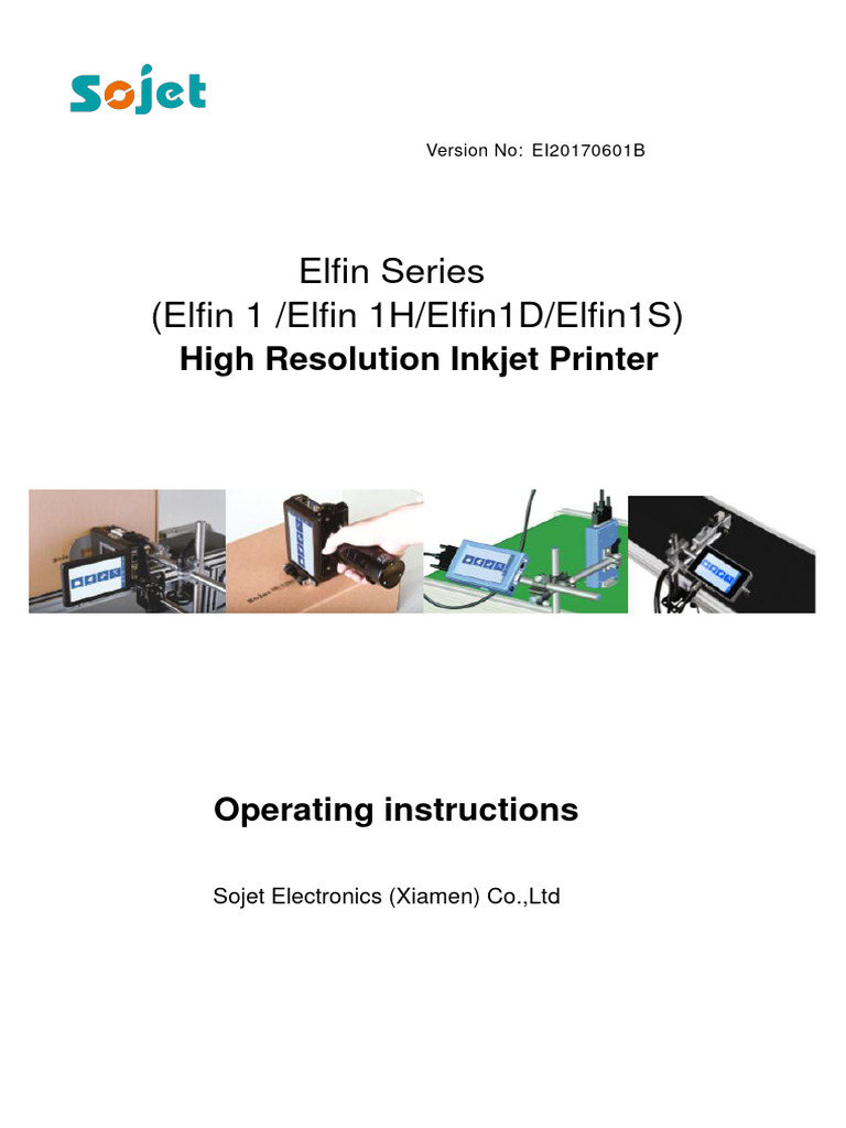 Sojet Elfin Series Printer Manual | PDF | Computer File | Backup
