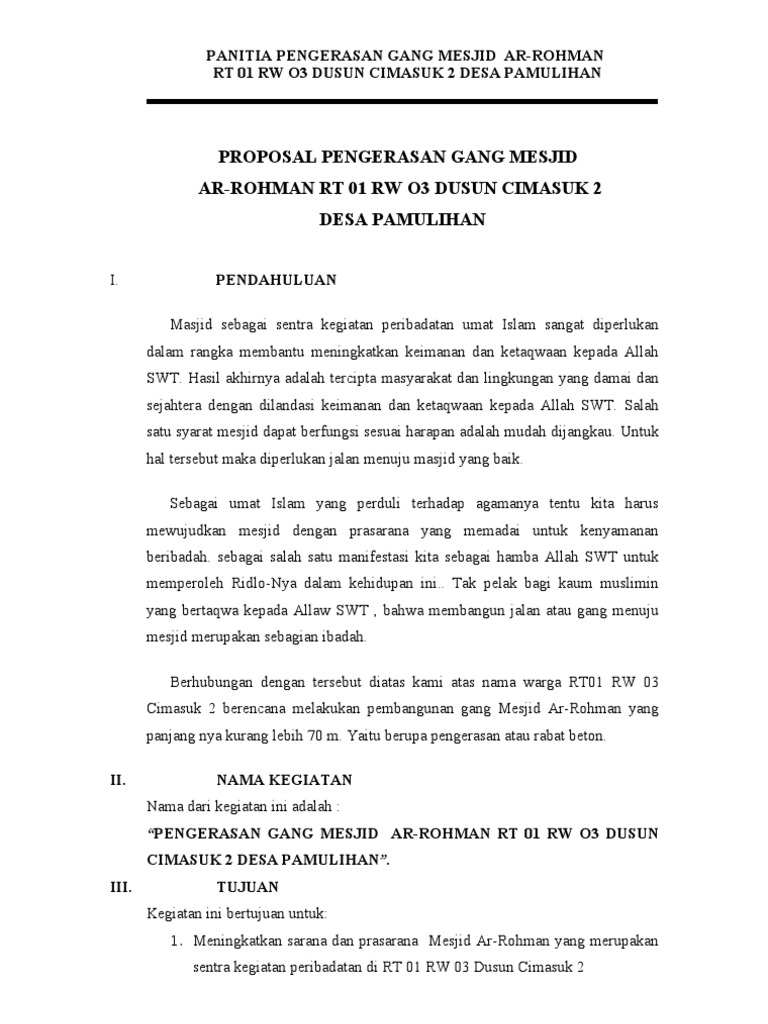 Proposal Rabat Beton Gang