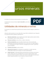 Usos Minerais e Rochas Mineria