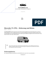 Schaltplan Sicherungskasten Mercedes T1 und Relais mit Bezeichnung und Einbauort