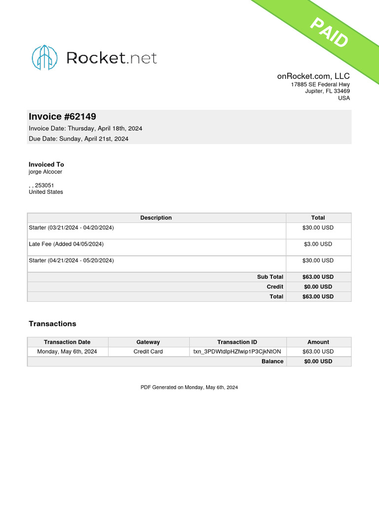 Invoice #62149 Summary | PDF | Banking Technology | Payments