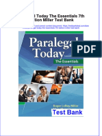 Full Paralegal Today The Essentials 7Th Edition Miller Test Bank Online PDF All Chapter