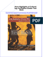 Full Human Culture Highlights of Cultural Anthropology 3Rd Edition Ember Test Bank Online PDF All Chapter