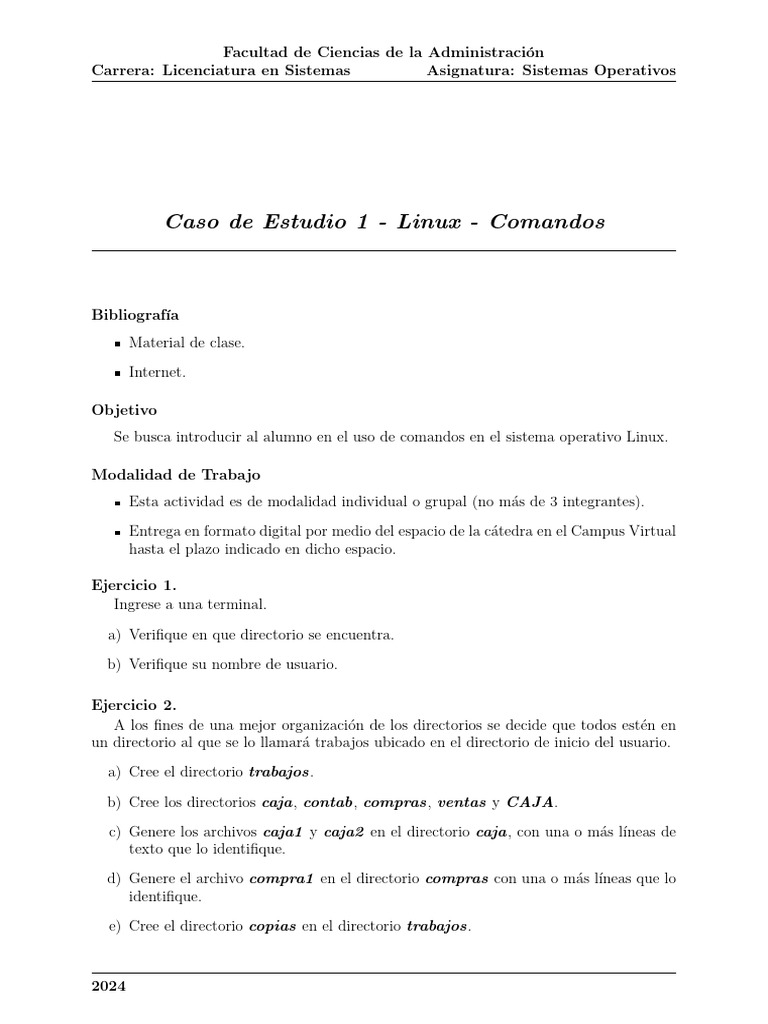 Comandos Esenciales en Linux para Estudiantes | PDF | Archivo de ...