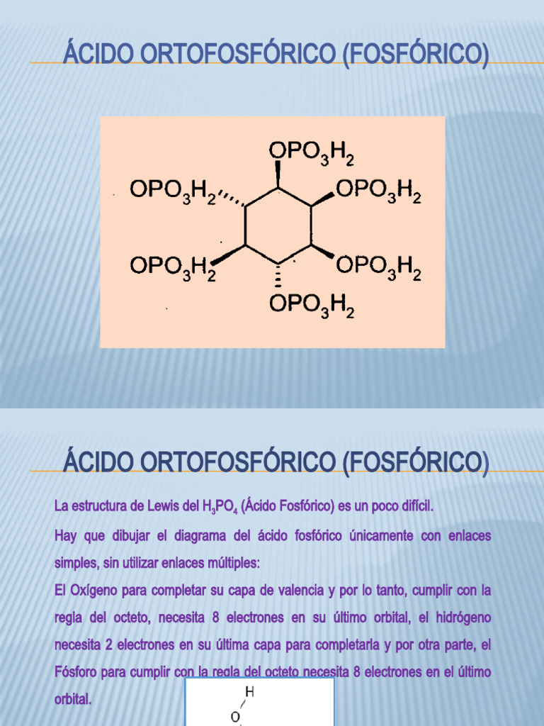 Ácido Ortofosfórico MALN | PDF | Ácido | Enlace químico