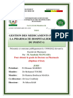 Gestion Des Medicaments Perimes A La Pharmacie Hospitaliere Du Chu Du Point G