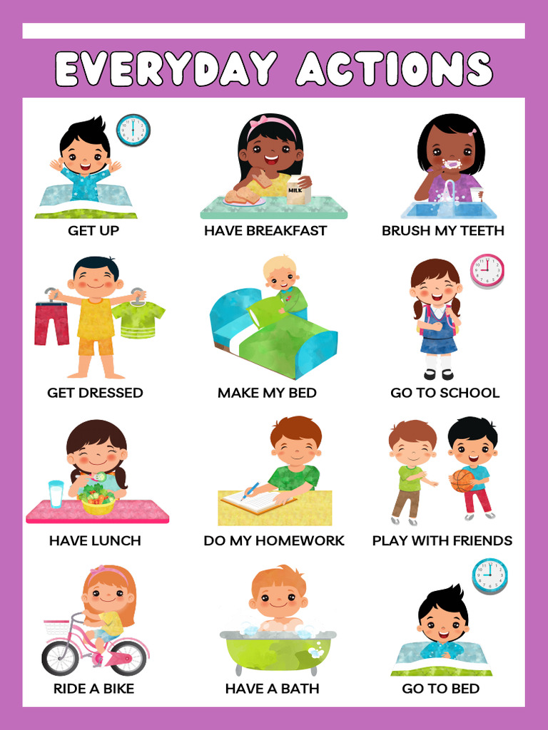 Daily Routine Activities for Kids | PDF