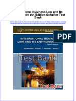 Full International Business Law and Its Environment 8Th Edition Schaffer Test Bank Online PDF All Chapter