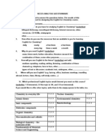 Sample ESP Needs Analysis - English Version[1]