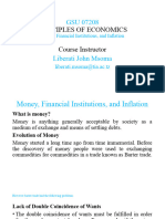 Money Financial Institution and Inflation