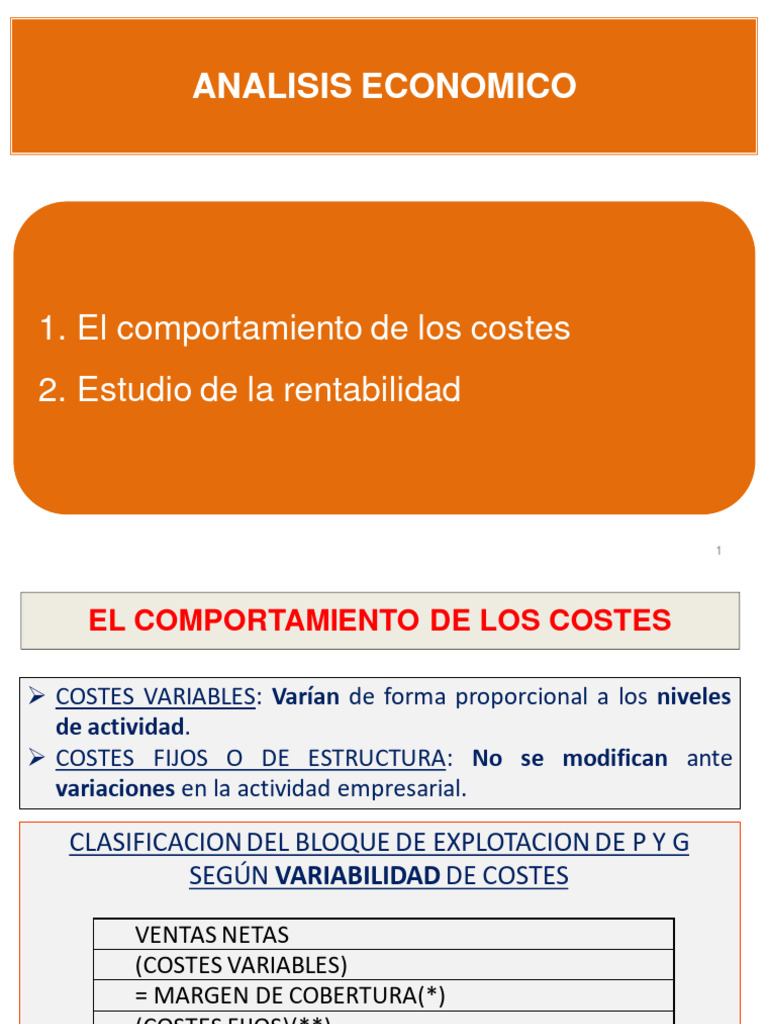 Tema 10. Análisis Económico y Estudio de La Rentabilidad | PDF ...