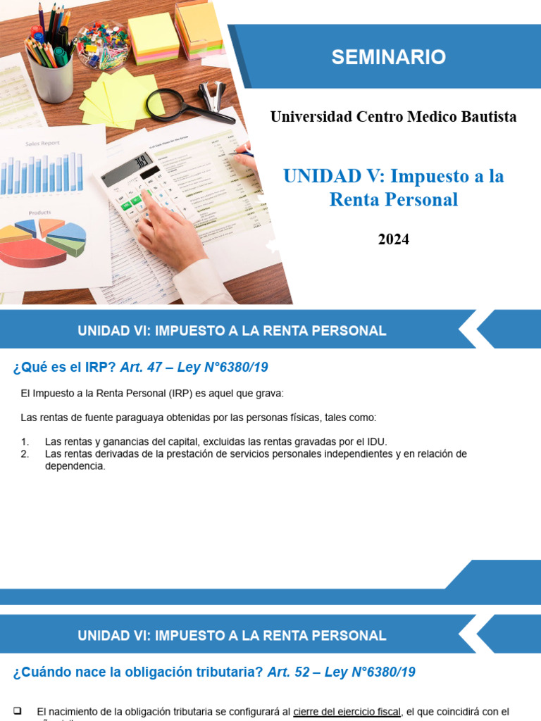 Unidad VI Impuesto A La Renta Personal | Descargar gratis PDF ...
