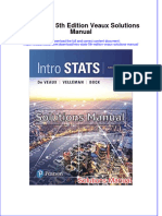 Full Intro Stats 5Th Edition Veaux Solutions Manual Online PDF All Chapter