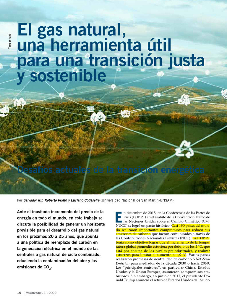 Gas Natural: Clave en la Transición Energética | PDF | Gas natural ...