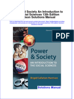 Full Power and Society An Introduction To The Social Sciences 13Th Edition Harrison Solutions Manual Online PDF All Chapter