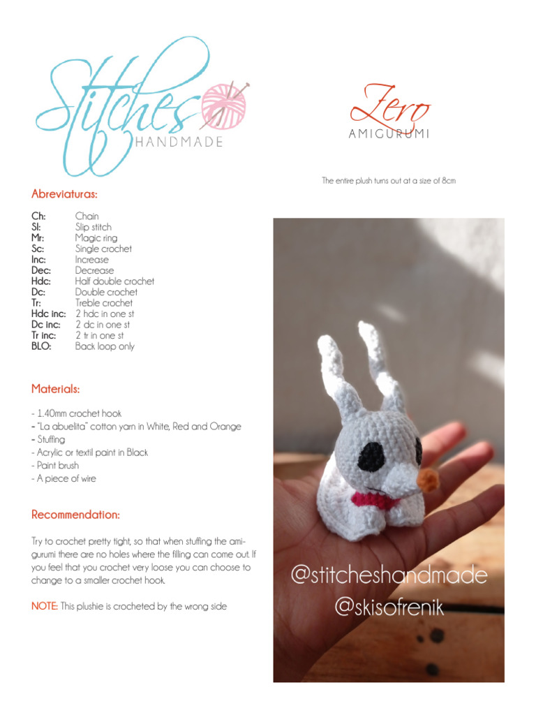 Zero PDF Pattern | PDF | Crochet | Crafts