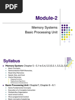 Module-2: Memory Systems Basic Processing Unit