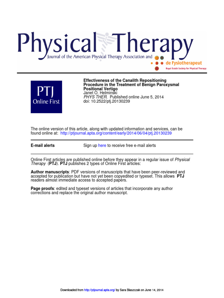 Take Back Control of Vertigo: BPPV Assessment \u0026 Treatment | Medbridge, image size:768x1024