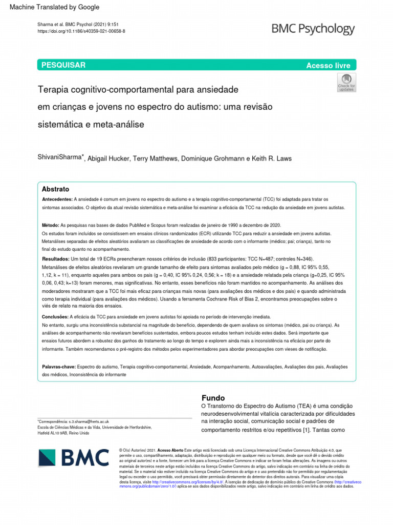 Terapia Cognitivo Comportamental Para Ansiedade Pdf Terapia