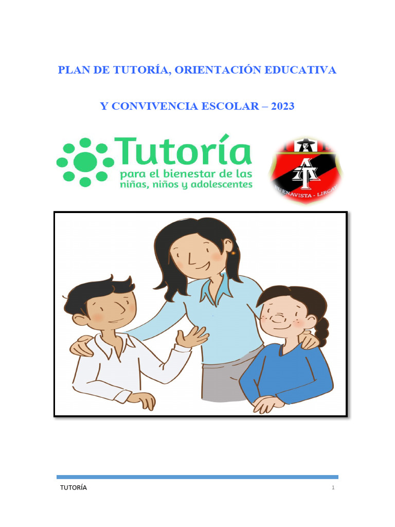 Plan de Tutoria 2024 | PDF | Salón de clases | Maestros