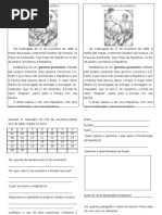 texto Proclamação da República com atividades