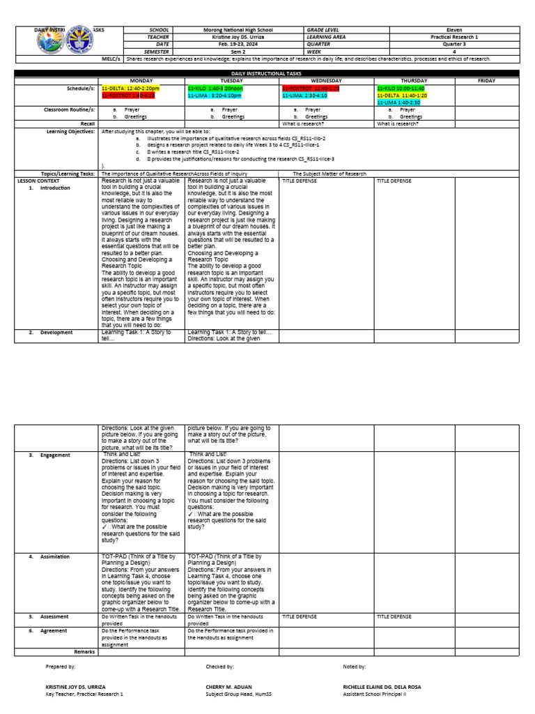 F2F INSTRUCTIONAL TASKS PR1.w4docx | PDF | Knowledge | Education Theory
