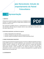 Estudo de Comportamento Do Painel Fotovoltaico