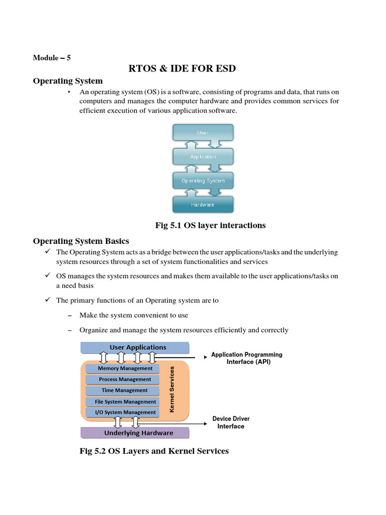 Overview of Operating Systems and RTOS | PDF | Operating System ...