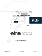 Elna 6004 Sewing Machine Service Manual