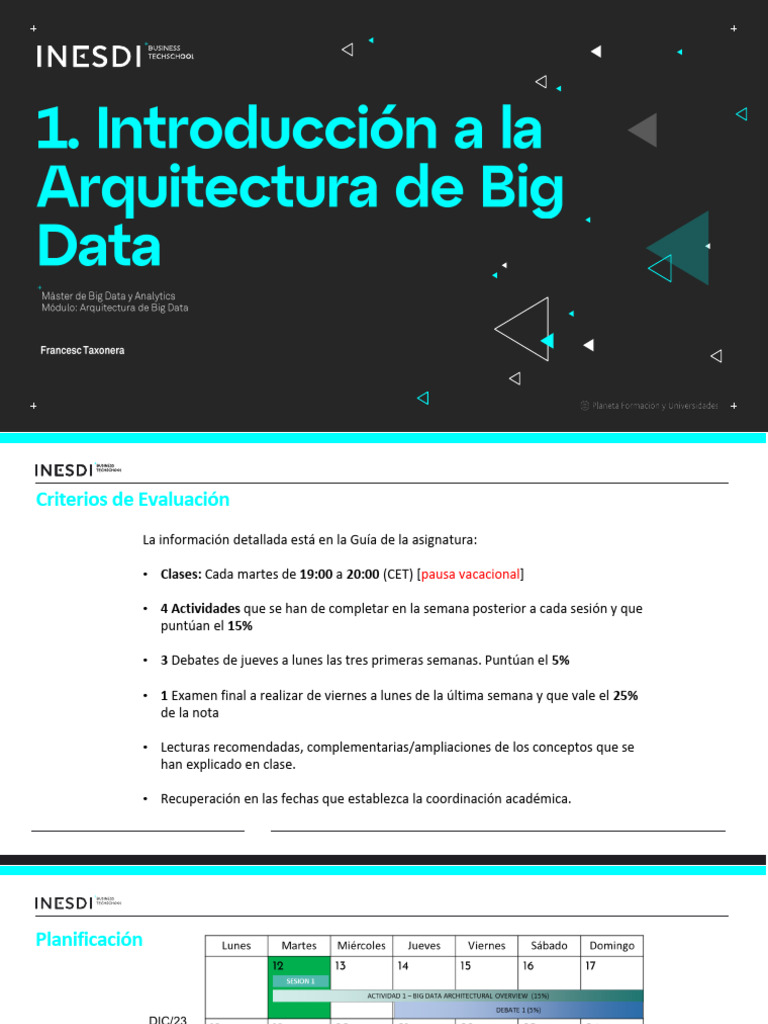 Arquitectura Big Data y Evaluación | PDF | Big Data | Ingeniería de ...