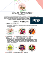 Lista de Proveedores - EBDA El Local - JP