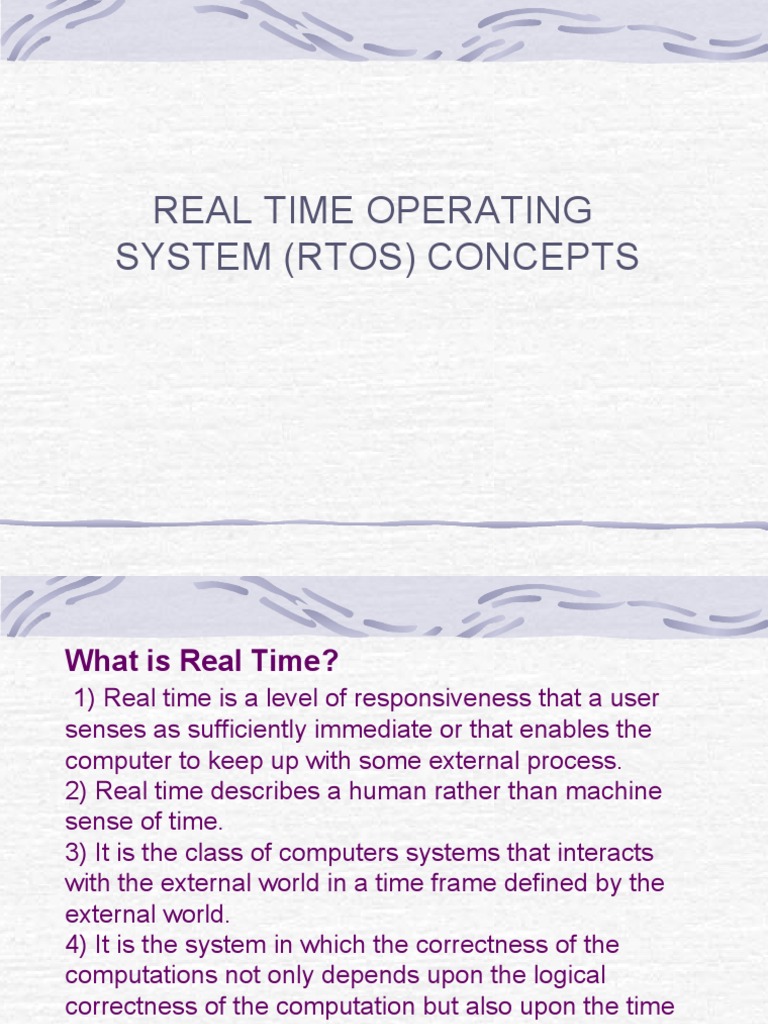 RTOS Concepts | PDF | Computers