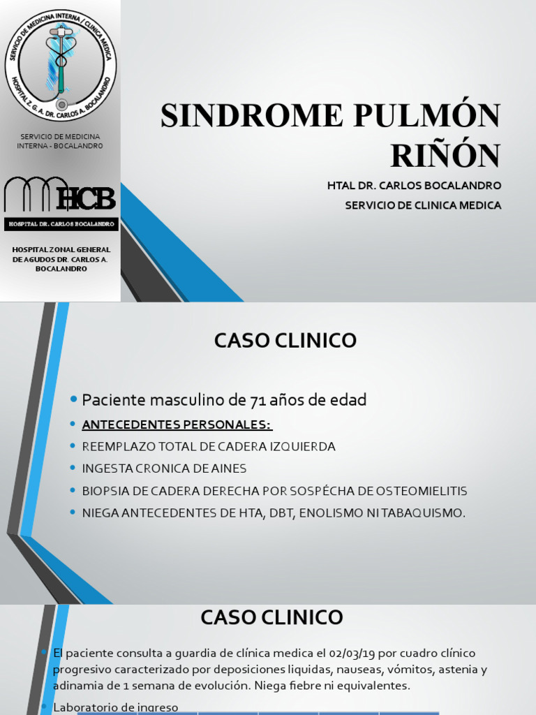 Síndrome Pulmón-Riñón: Caso Clínico | PDF | Causas de la muerte ...