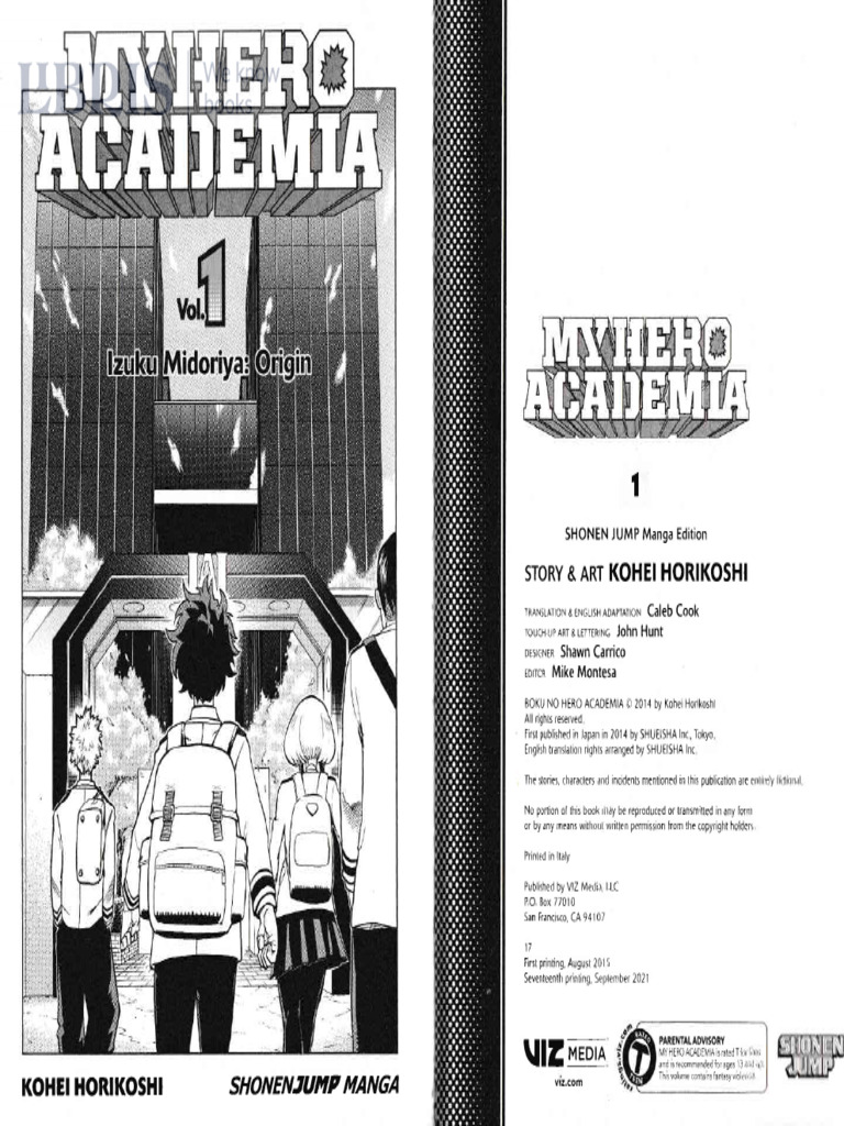 My Hero Academia Volume 1 PDF Guide | PDF