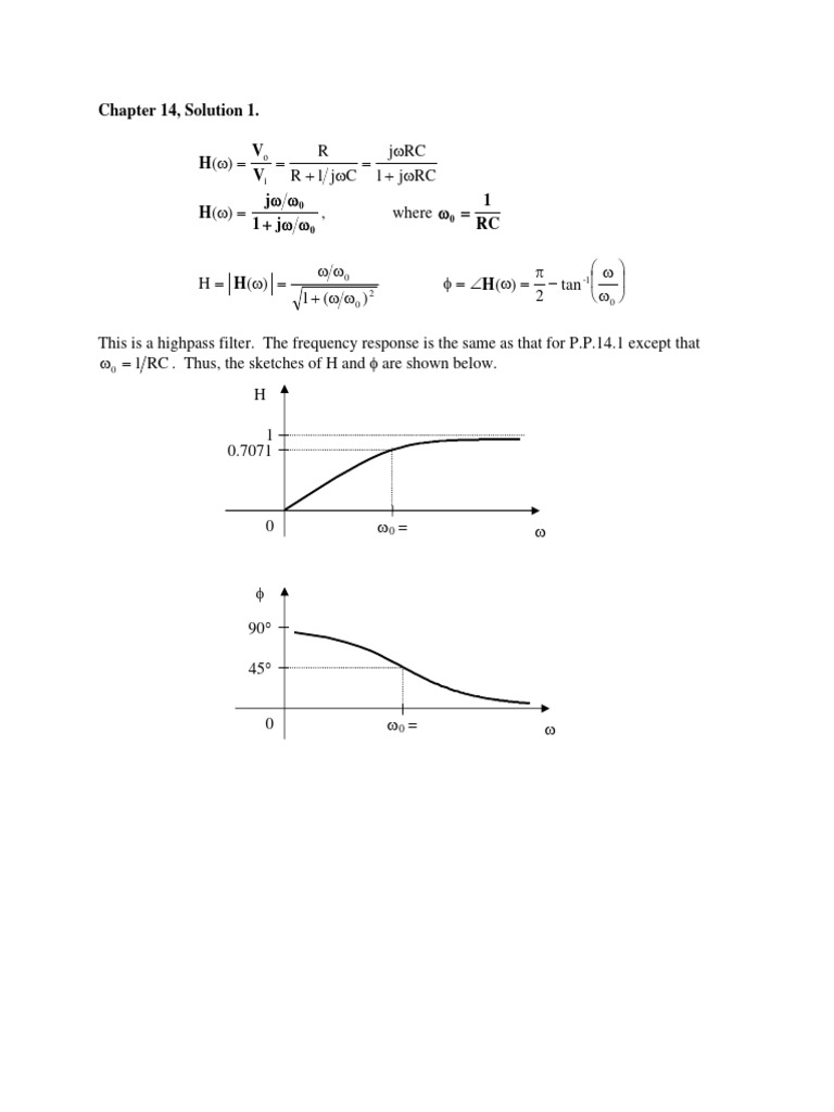 Highpass Filter and Transfer Function Analysis | PDF | Resonance ...