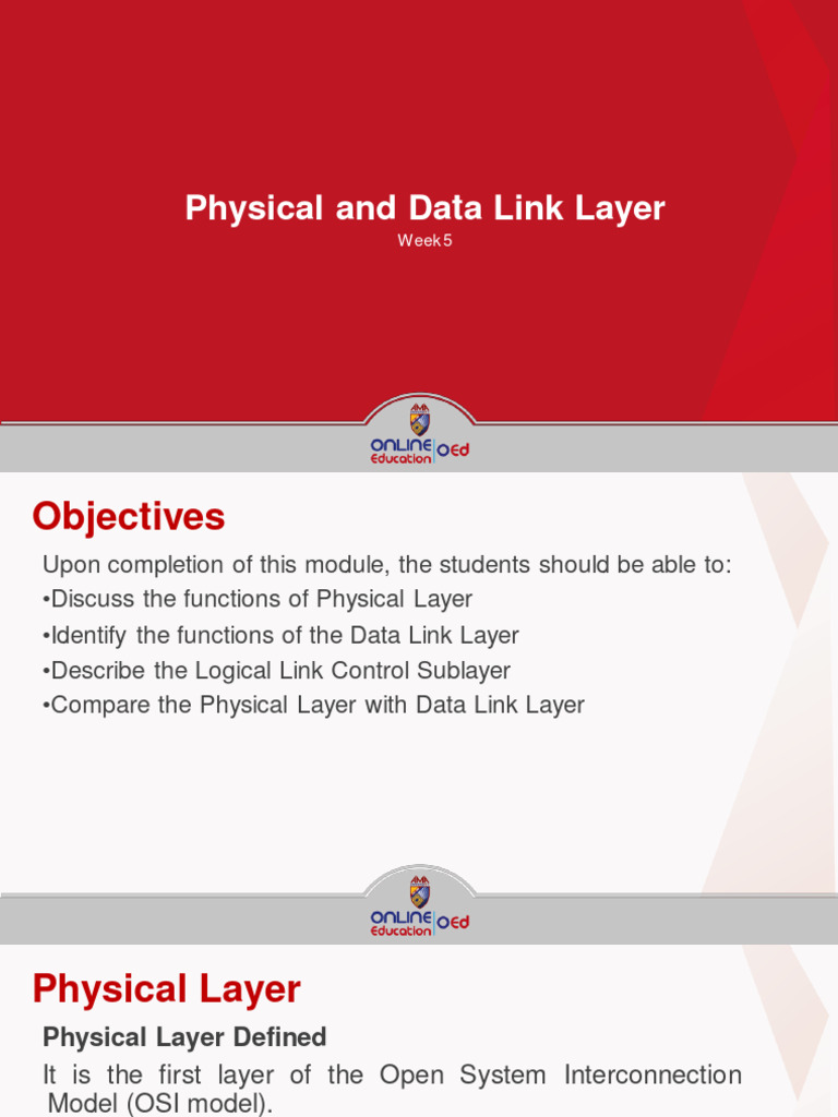 5-Physical and Data Link Layer P | PDF | Osi Model | Internet Protocols