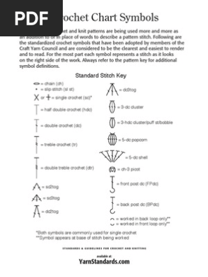 Crochet Chart Symbols