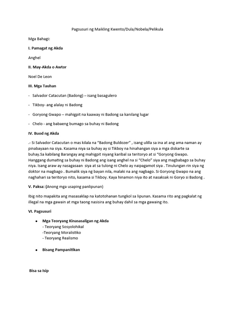 I. Pamagat NG Akda | PDF