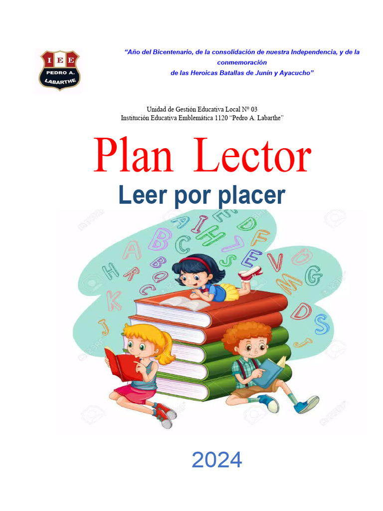 Plan Lector | PDF | Educación primaria | Comprensión lectora