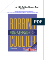 Full Management 14Th Edition Robins Test Bank Online PDF All Chapter