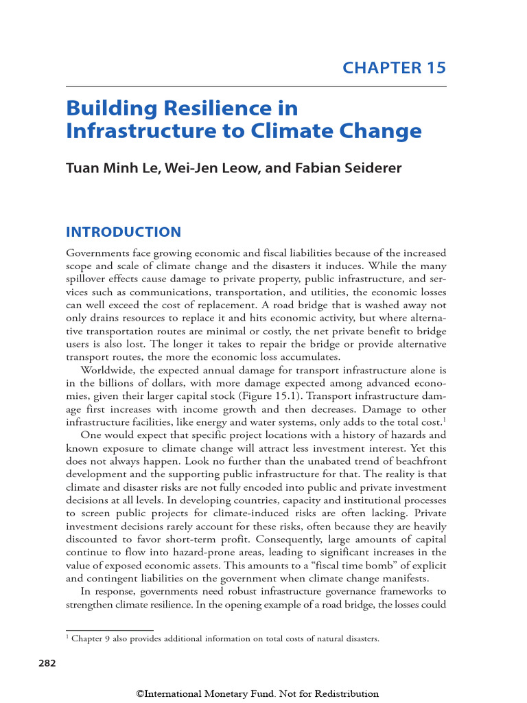 Climate Resilience in Infrastructure Management | PDF | Climate ...