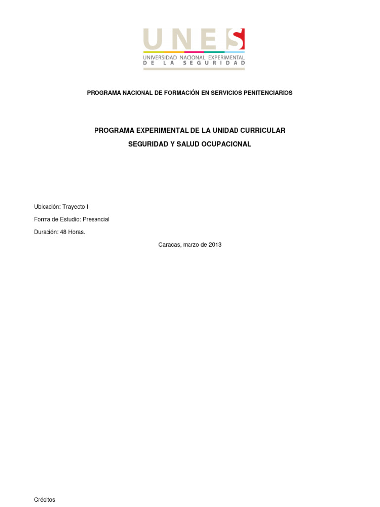 Seguridad y Salud Ocupacional en Trabajo | PDF | Seguridad y salud ...