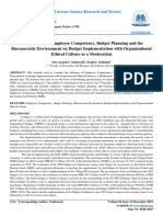 Ananda2023 The Influence of Employee Competency, Budget Planning and The Bureaucratic Environment On Budget Implementation