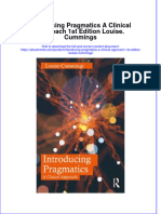 Full Ebook of Introducing Pragmatics A Clinical Approach 1St Edition Louise Cummings Online PDF All Chapter