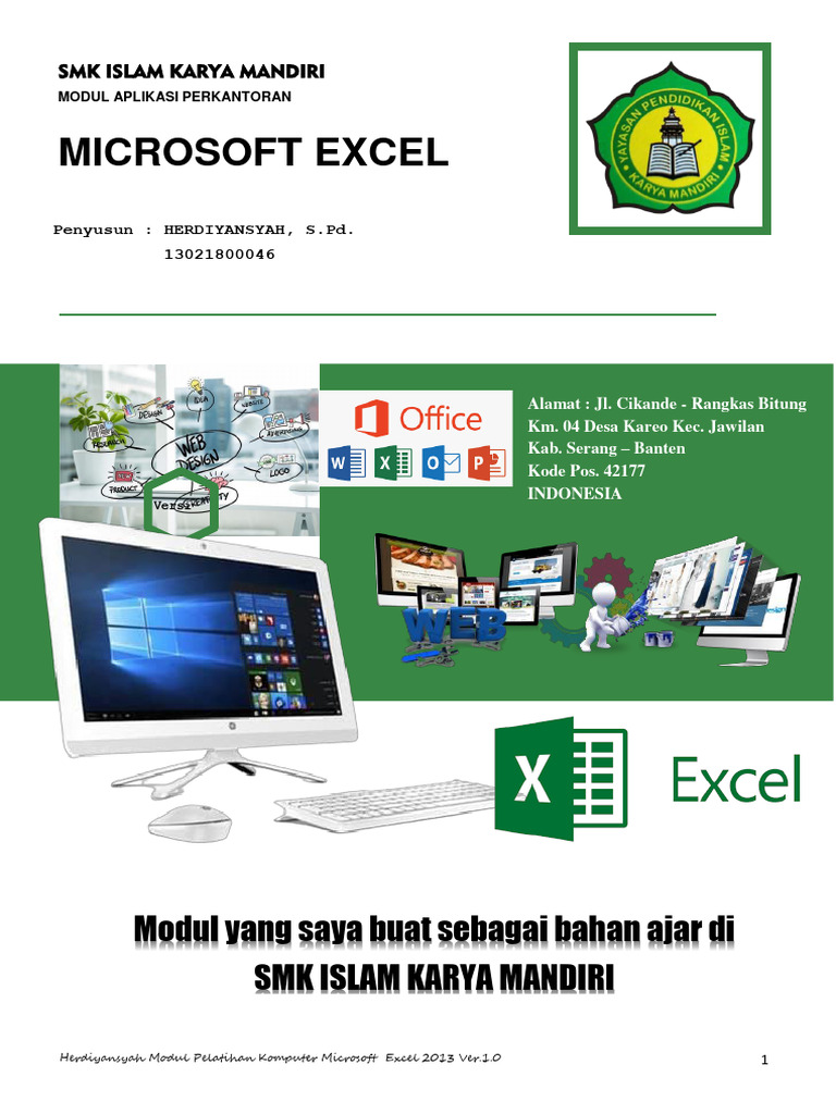 Modul MS Excel 2013 | PDF | Metode & Bahan Ajar | Seni