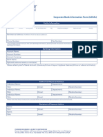 Corporate Bank Information Form Local