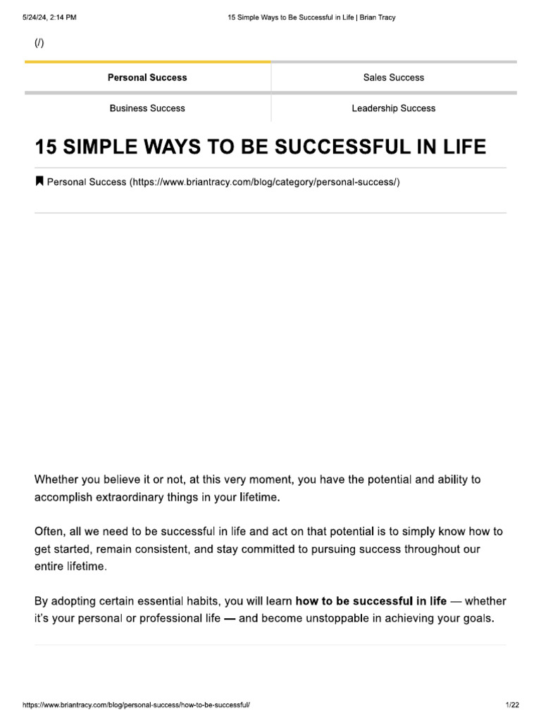 BT3 Simple Ways To Succeed | PDF