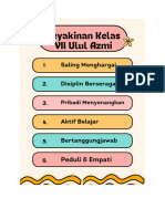 Keyakinan Kelas VII Ulul Azmi